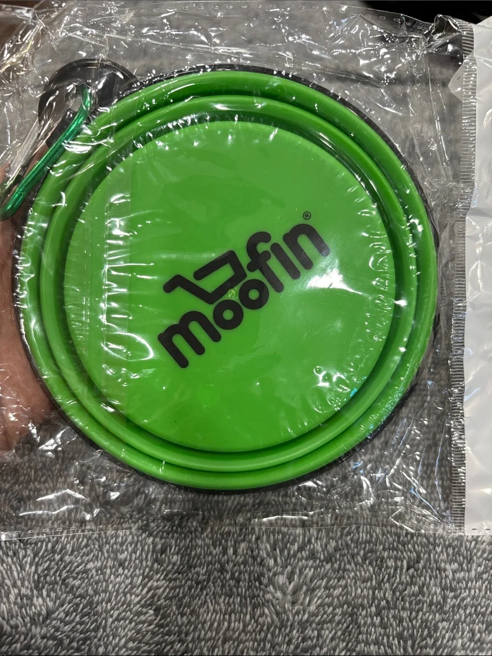 Moofin Green Collapsible Silicone Pet Portable Travel Bowl set of 2